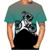 3D Bicycle Men's/women's T Shirt 3D Printing Men's Clothing OversizeShort-sleeved Round Neck Men's Tops Clothing Plus Size S~6xl