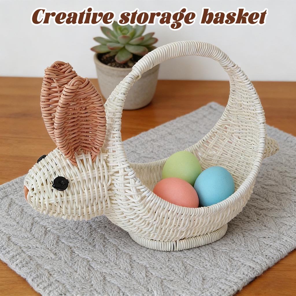 Handmade Woven Ear Flower Basket, Fruit Basket, Creative Storage Basket