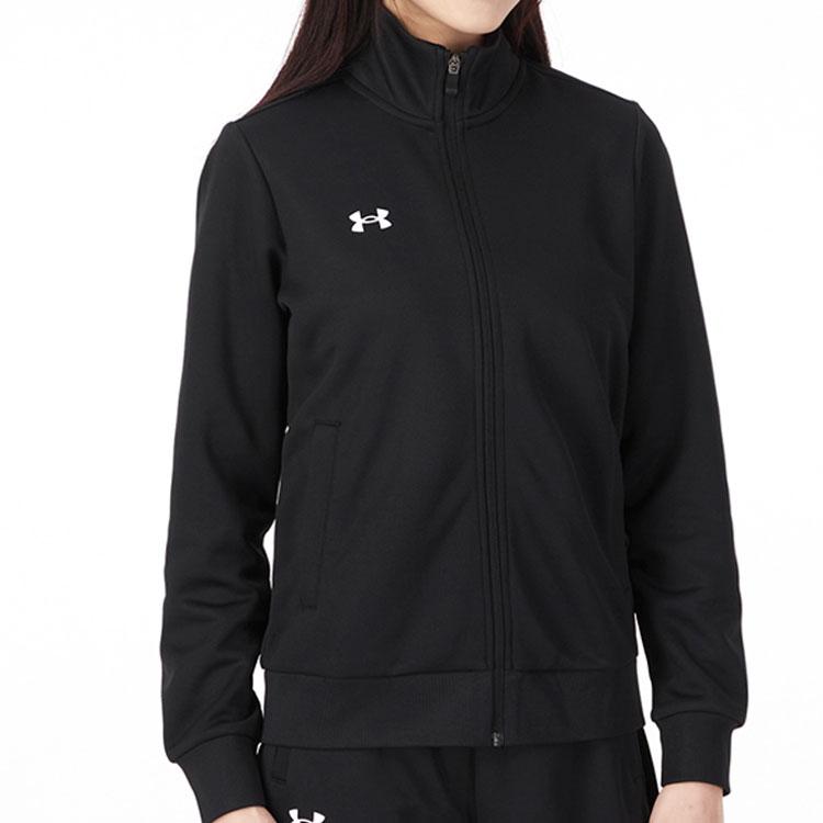 Under Armour Solid Color Stand Collar Casual Sports Jacket Women Jackets Black 21500438-001
