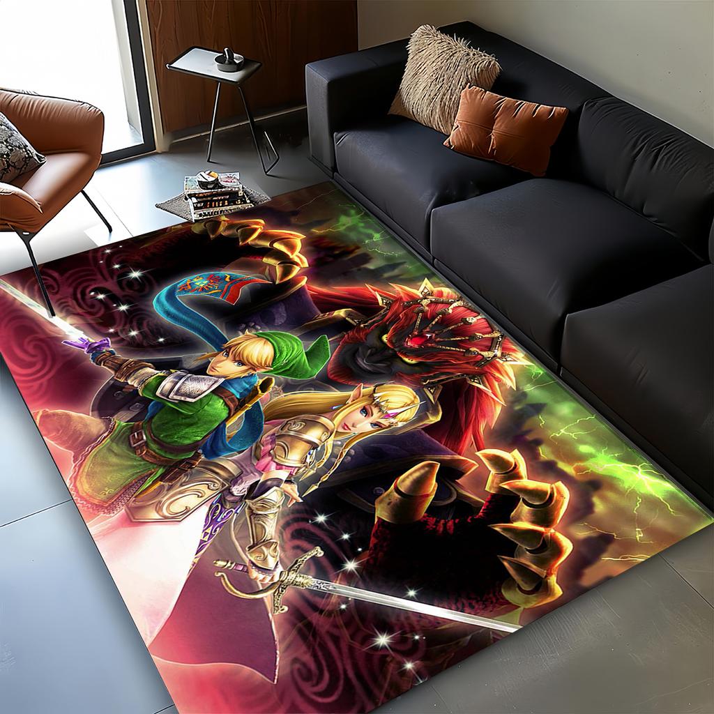3D Zeld Classic Game Carpet Rug for Living Room Bedroom Home Sofa Decoration,kids Play Non-slip Floor Mat Christmas Gift