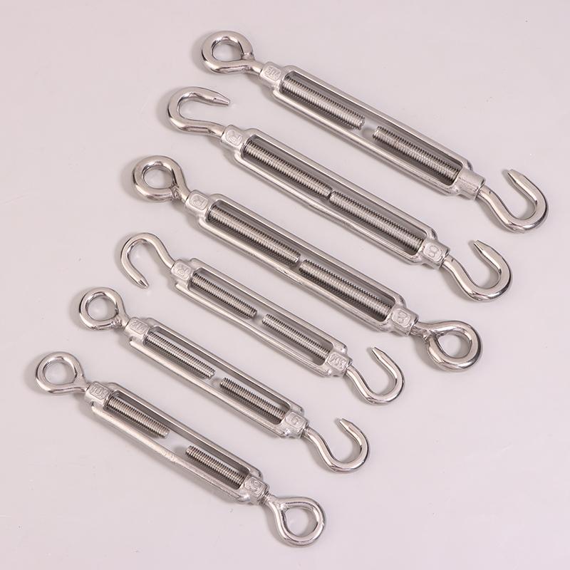 1Pc Oc/Oo/Cc Type M4 M5 M6 M8 Stainless Steel 304 Adjust Chain Rigging Hooks Eye Turnbuckle Wire Rope Tension Device