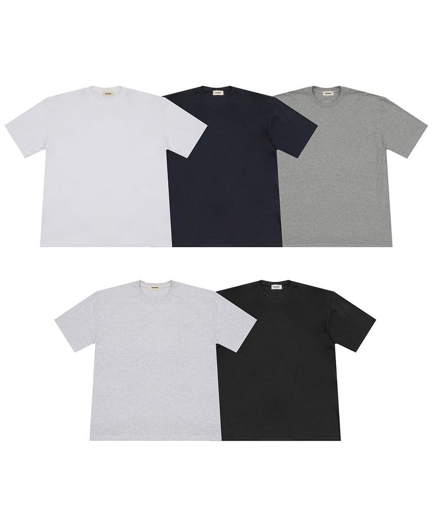CREEDMENS Basic Plain Oversized Short Sleeve T-Shirt (White)