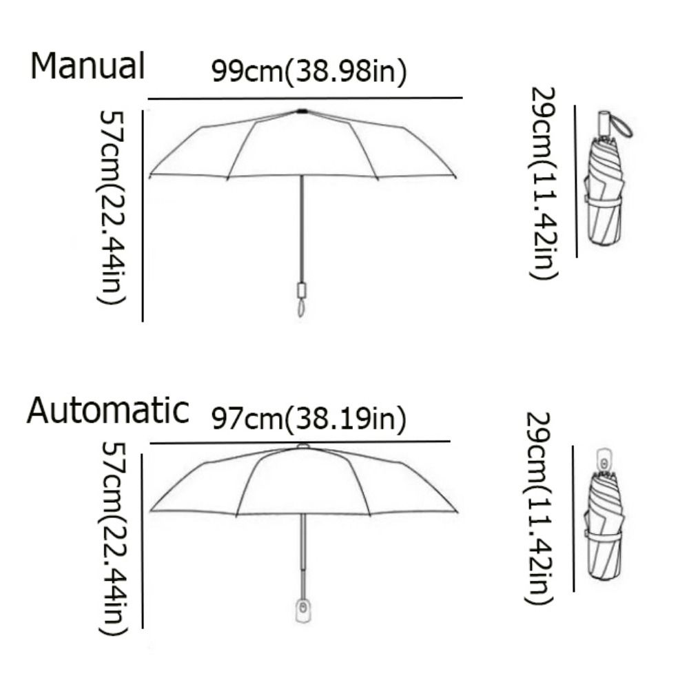 Automatic/Manual Sun Protection Umbrella Cartoon Outdoor Travel Umbrella  Sunny/Rainy Days