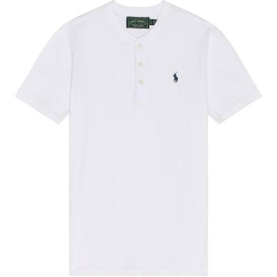 Polo Logo Bestickt Einfarbig Kurzarm T-Shirt Herren Oberteile Weiß 710964485-001