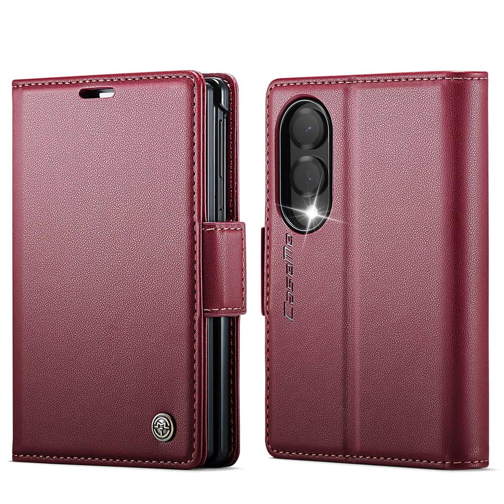 For Samsung Galaxy Z Fold 8 Case Leather Wallet RFID Blocking Card Slot Foldable Kickstand Magnetic Shockproof Luxury Cover