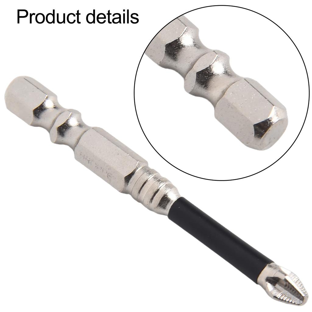 1pc 25/50/65/70/75/90/100/120/150mm Cross-Magnetic Screwdriver Bit Alloy Steel Anti-Slip Long Drill Bits PH2 Non-slip Hand Tools