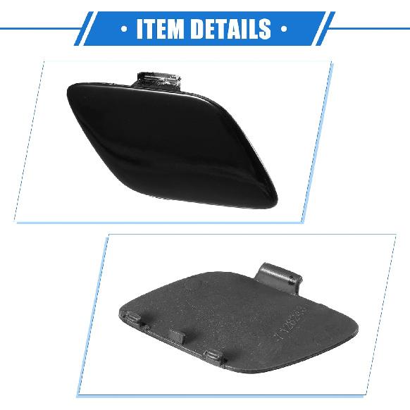 Car Tow Hook Eye Hole Cover Cap Compatible for BMW E92 Coupe E93 2007-2010, Durable Plastic Black Front Right