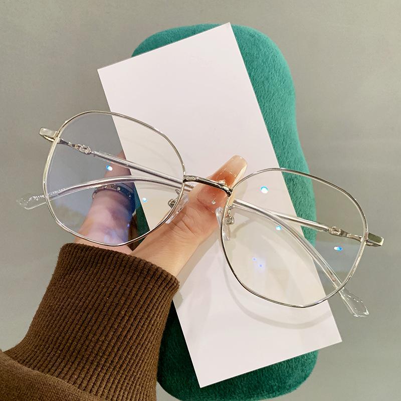 

Оправа очков в стиле ретро с золотым шелковым краем для женщин без макияжа, с большим лицом и тонкой оправой, подходящей для близорукости, очки Sven с большой оправой.