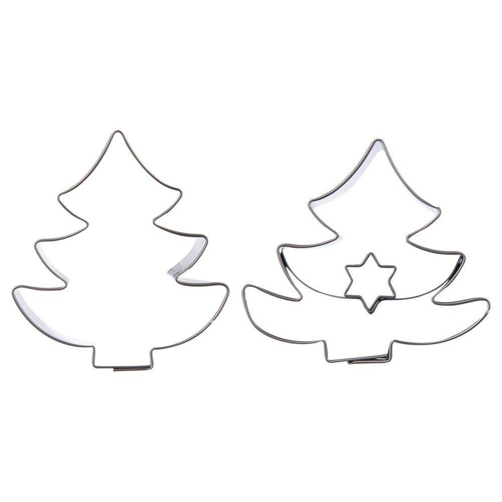 Steel Cookie Cutter Christmas Tree 4.5 Cm 2 Pcs.