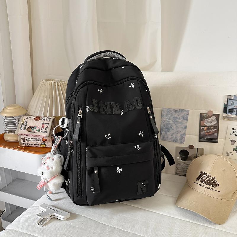Fashion Korean version backpack large capacity letter trendy cool versatile casual backpack Harajuku junior high school college student schoolbag