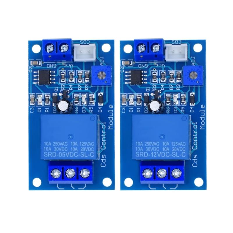 Photoresistor Light Control Relays Module For Environmental Lighting Detection DC5V/12V Automatic Control 10A Load