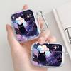 Case For Airpods 2 1 Pro2 Pro3 Pro 4 3 Clear Earphone Cases Cover Black Cat Starry Night