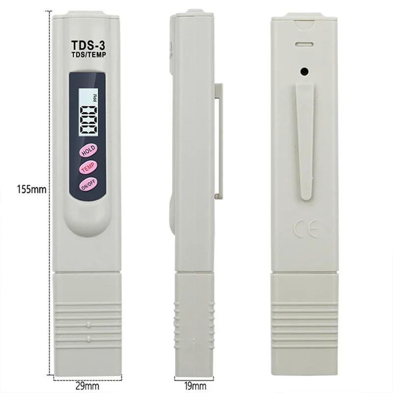 Portable Digital TDS Water Quality Tester - Drinking Water Analysis Meter Mineral Test Pen for Quality Assurance