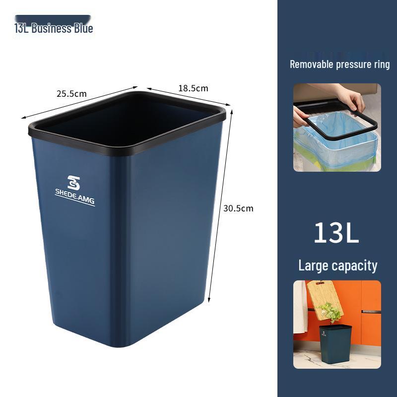 

Мусорное ведро с откидной крышкой для кухни и офиса: Большая квадратная корзина для мусора для дома и туалета