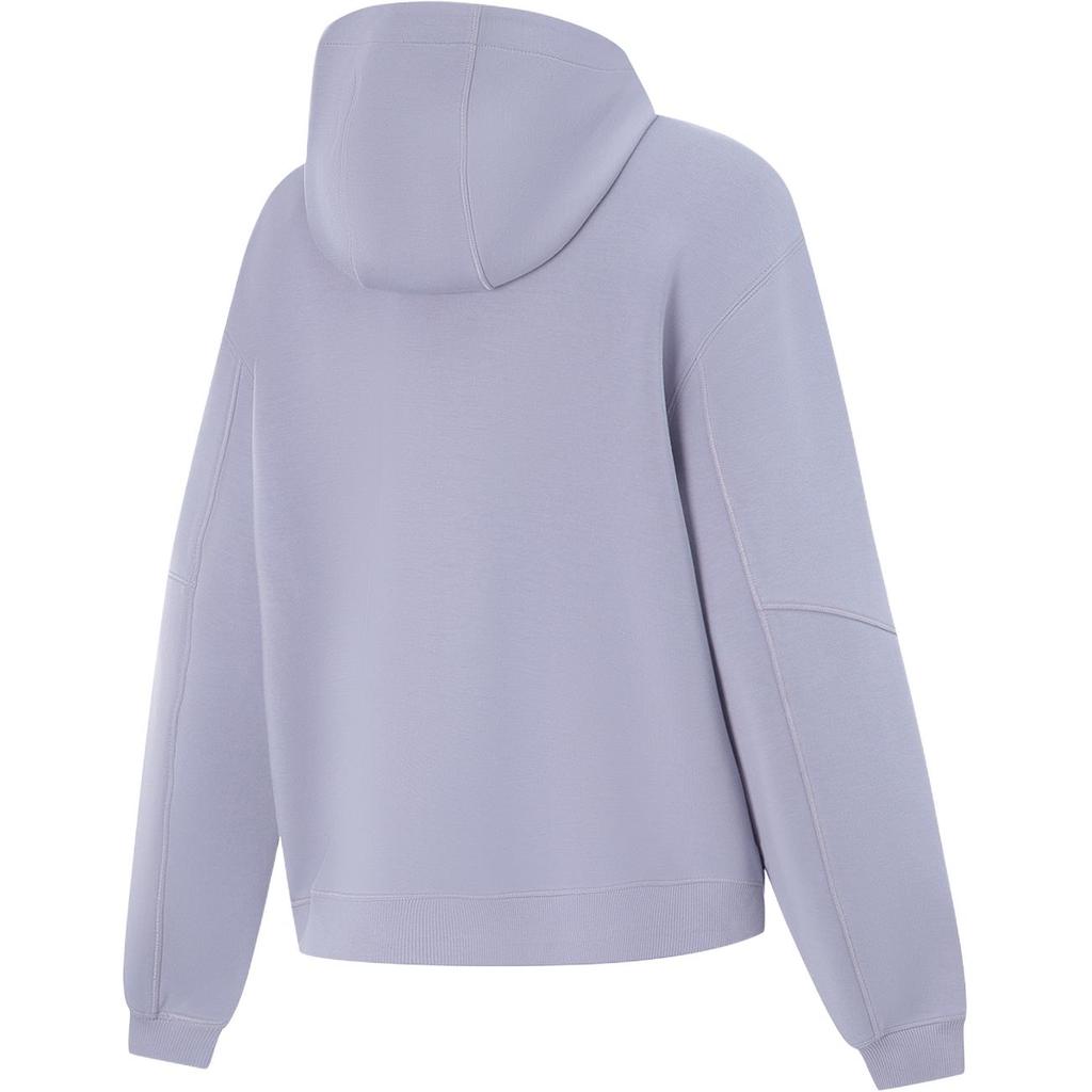 Li Ning Fitness Series Hooded Logo Stitching Zipper Jacket Women Jackets AWDVC32-3