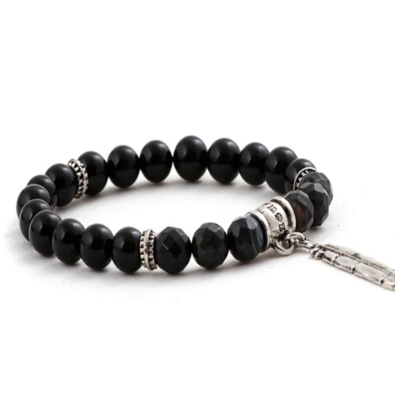 SHOVEOFF SVB-#180 8mm Cut Onyx Bracelet