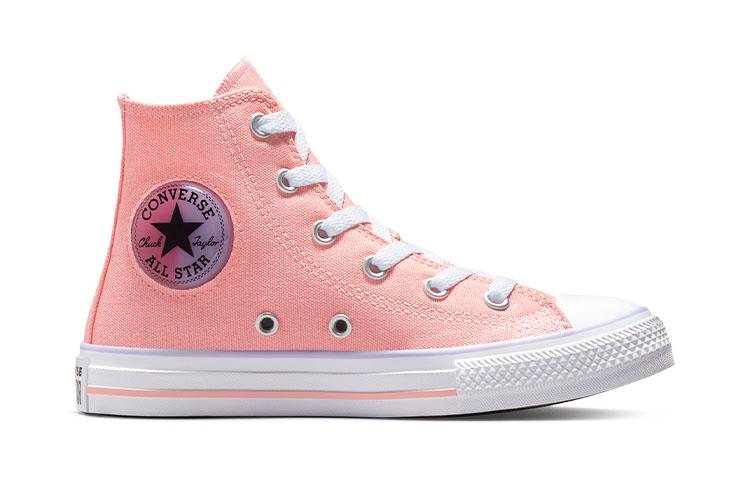 Converse Chuck Taylor All Star Abrasion Resistant High top Kids' Analysis Sheet Pink Children Aged 3 7 Years Old A01738C