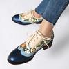 Export college style autumn and winter new casual retro ethnic style Brock single shoes leather shoes