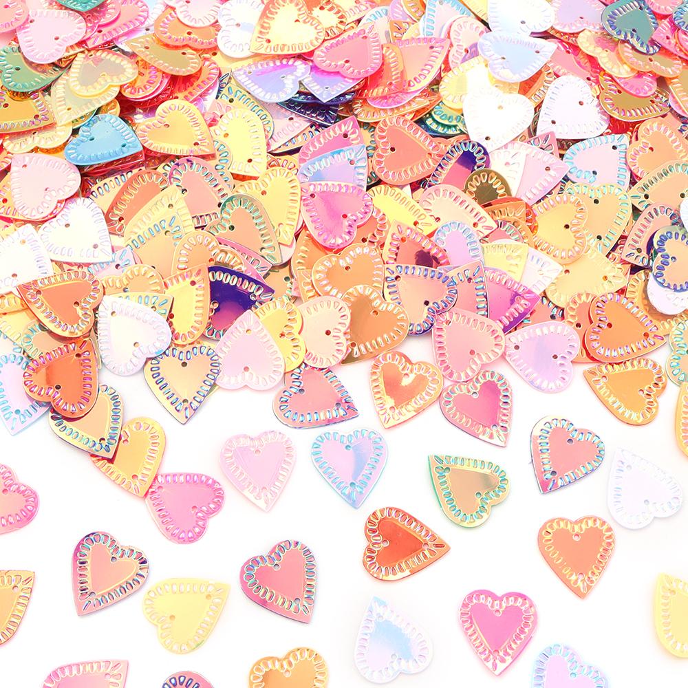 40g Mix Color Sequin Spacer Beads Glitter Heart/Butterfly Shape Paillettes For DIY Craft Nial Headwear Bracelet Jewelry Findings