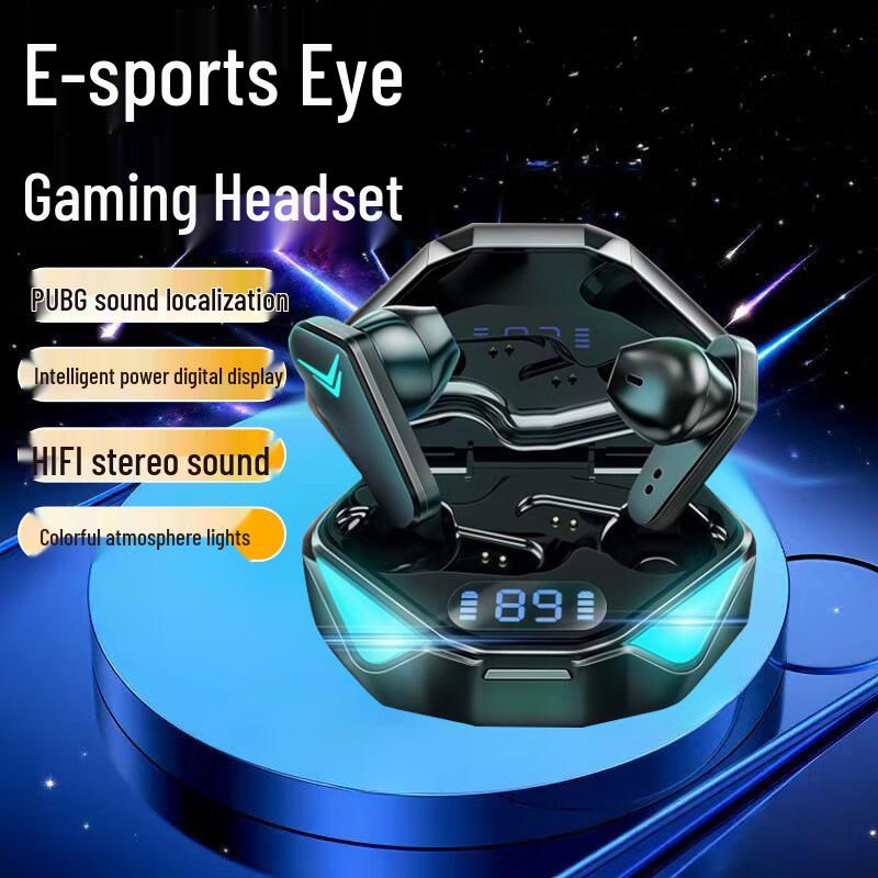 X15 Semi-In-Ear Bluetooth Earphones: Noise Cancelling, Low Latency, High Sound Quality, Cool Light, Esports Gaming.