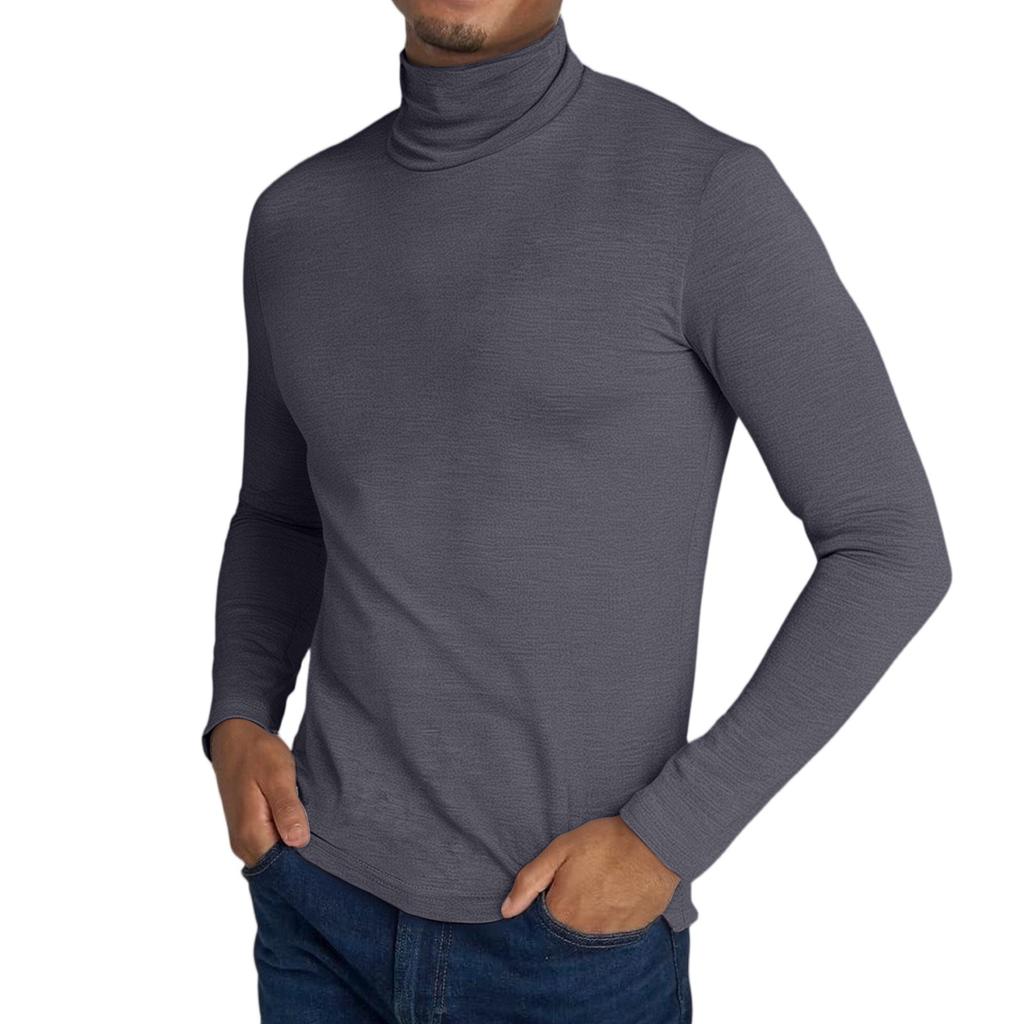 Men  Self-Cultivation Base Layer Shirt Middle Collar Long Sleeves T-Shirt