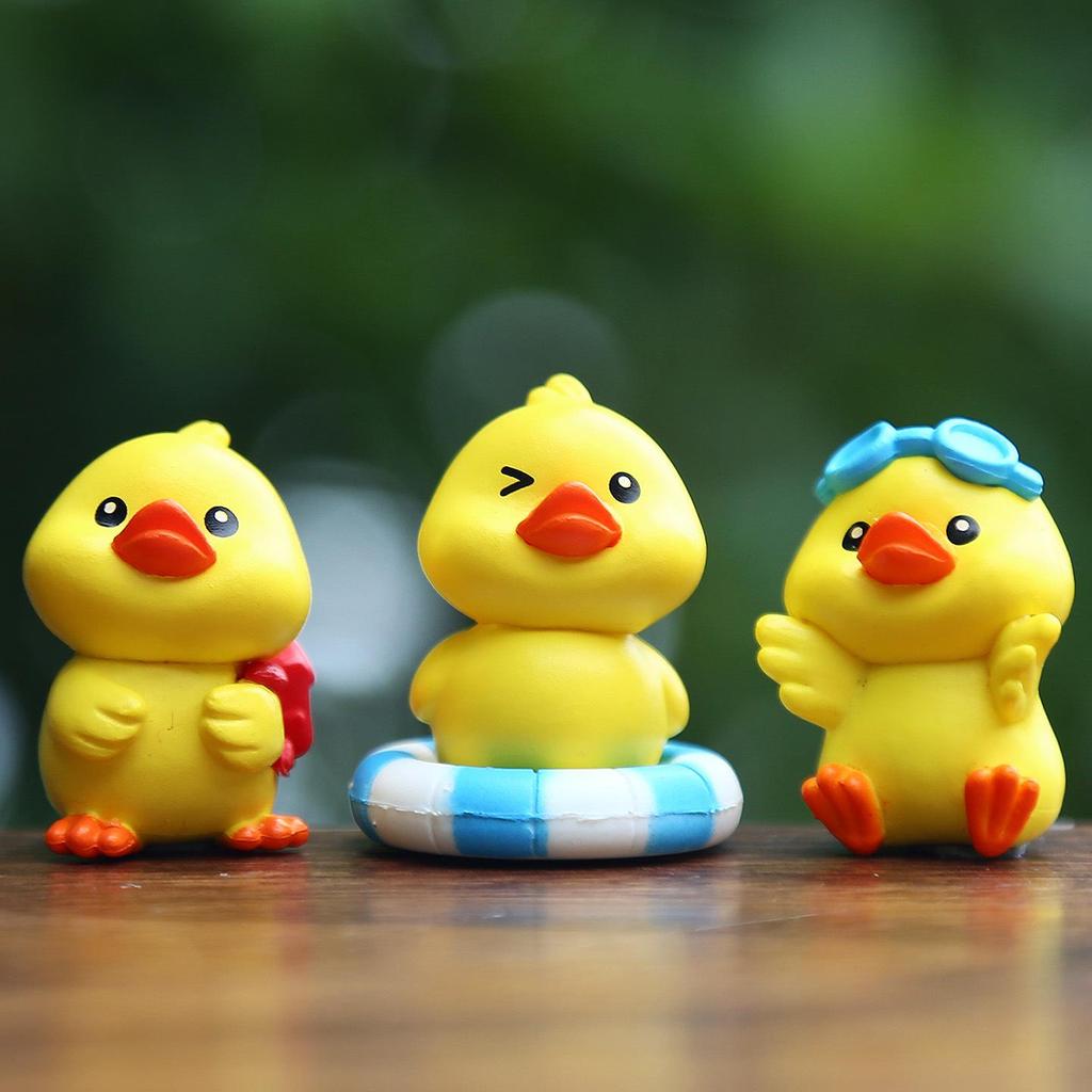 Little Yellow Duck DIY Scenery Swimming Ring Blind Box Ornament