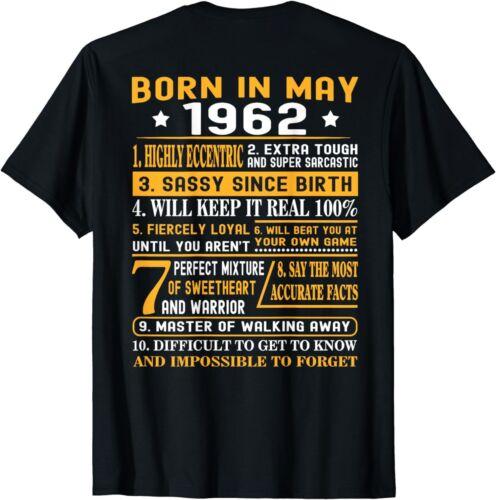 

10 facts born in May 1962 (On Back) Design Gift Idea T-Shirt S-3XL - Men s Summer Cotton Graphic Tee S