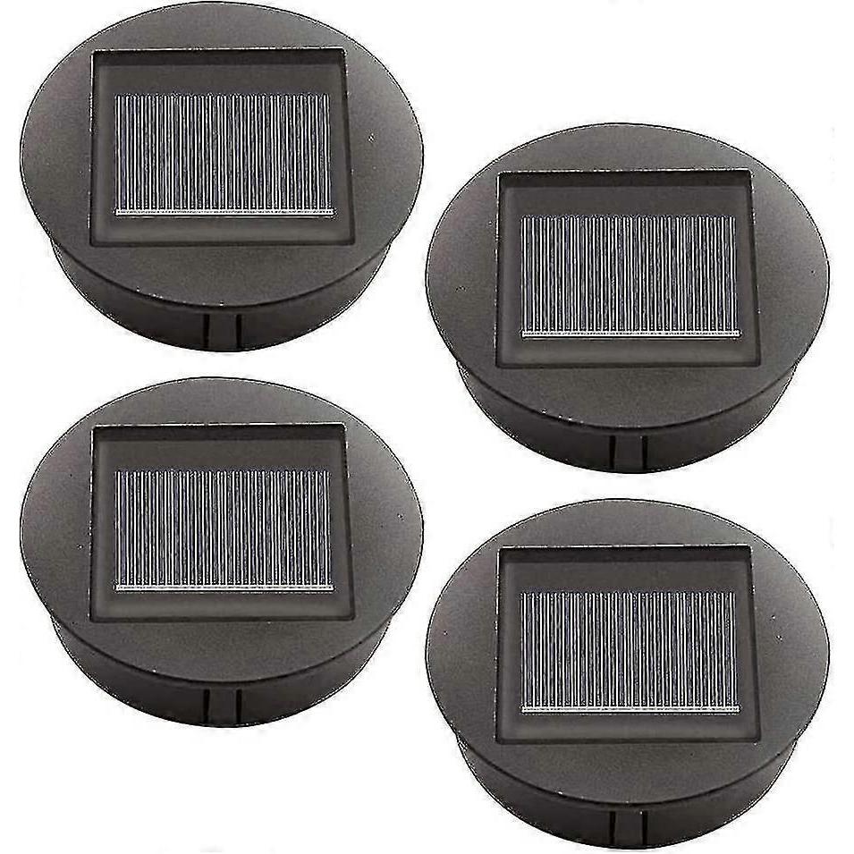 4 Pieces Replacement Solar Lights With Led Bulbs, Solar Top Lights Replacement, Led Solar Panel Lantern Cover For Outdoor Hanging Garden Lantern-Yvan