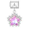 Women Fashion Zircon Star Butterfly Golden Heart Tassel Chain Italian Charms Fit 9mm Stainless Steel Bracelet DIY Jewelry Gift