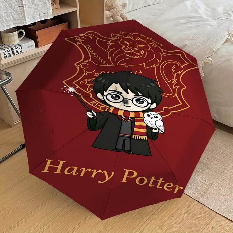 1PC Warner Harry Potter Hogwarts Umbrella-8-Rib Reinforced, Automatic Open, Lightweight & Durable-A74