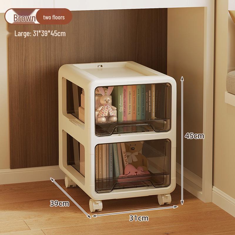 Multi-layer Plastic Drawer Snack Storage Cabinet for Living Room or Bedside