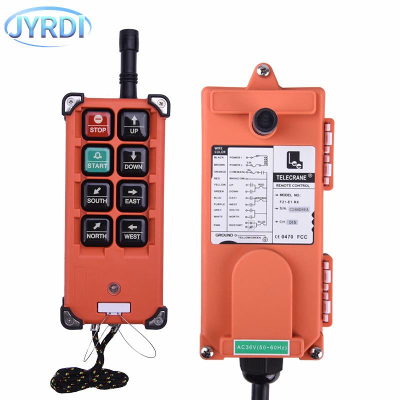 F21-E1B 6 Buttons  Industrial Wireless Radio Crane Remote Control Switches Hoist Overhead Bridge Crane Lift Control
