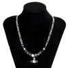 Stainless Steel Planet Necklace for Men, Hip-Hop Niche Design, Simple Beaded Collarbone Chain for Men