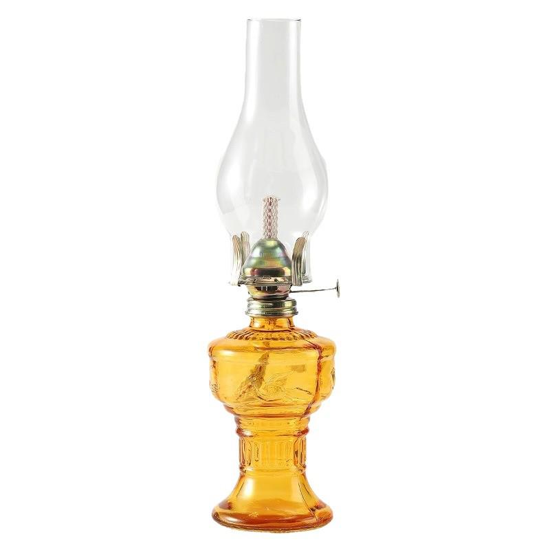 Vintage Glass Kerosene Camping Lantern - Everburning Decorative Atmosphere Lamp.