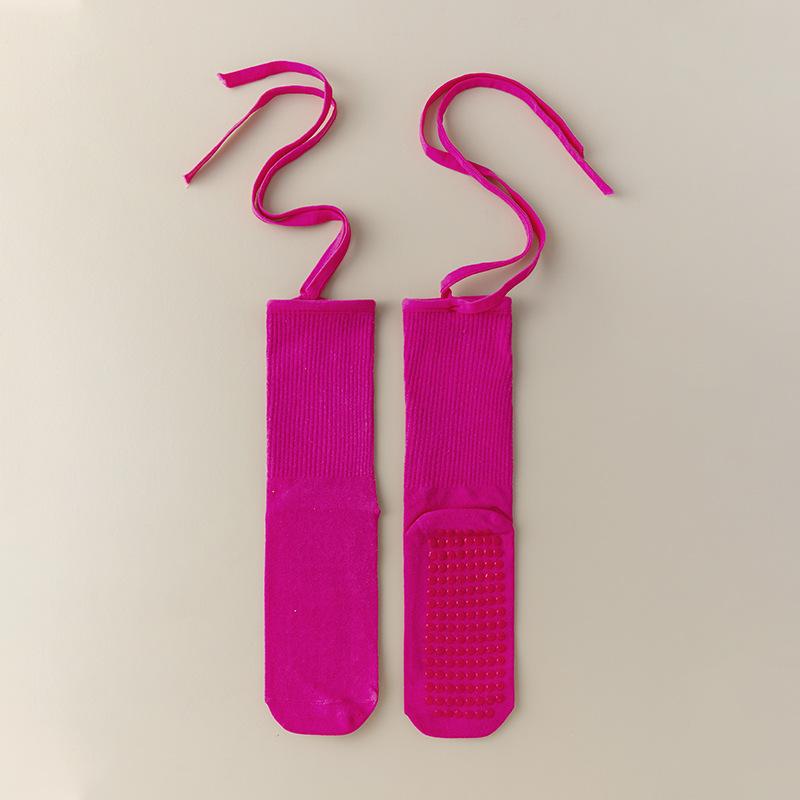 Damen Frühling und Herbst Alle Arten von Bindefuß Rutschfest Yoga Pilates Fitness Tanz Tanzübung In Den Langen Socken