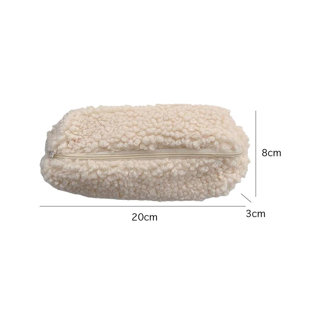 Lambswool Pencil Case Pen Pouch Stationery Storage Bag School Pencil Cosmetic Organizer Bag Children Pencil Case School Supplies