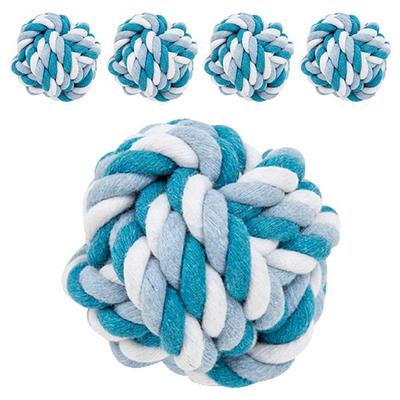 Dingdong Pet pies przędza kulka 7 x 7 cm, niebieska, 5 sztuk