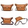 WEIXIER Men's Leather Sling Bag Crossbody Shoulder Bag Waterproof Messenger Waist Chest Bag Briefcase Travel Bag