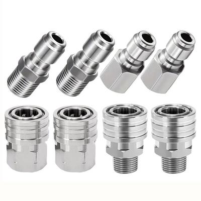 A25F-Pressure Washer 1/4" Quick Connect Adapter Set Fittings For Hose, Pump, Ball Valve