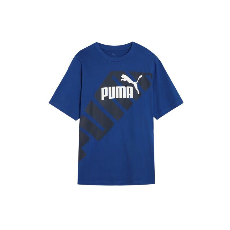 

Puma Power Graphic Breathable Short Sleeve T-Shirt Men Tops Blue 682171-17 XL