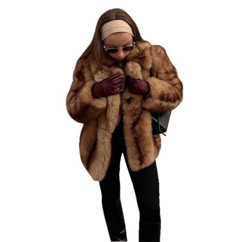 

Новый экологически чистый меховой топ для зимнего тепла и свободная женская меховая куртка XS