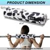 Cow Print PU Leather Barbell Pad for Squats and Hip Thrust Training, Provides Cushion To Neck and Shoulders While Training