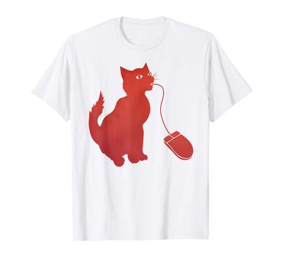 Katze und Computermaus für Programmierer und Katzenliebhaber T-Shirt