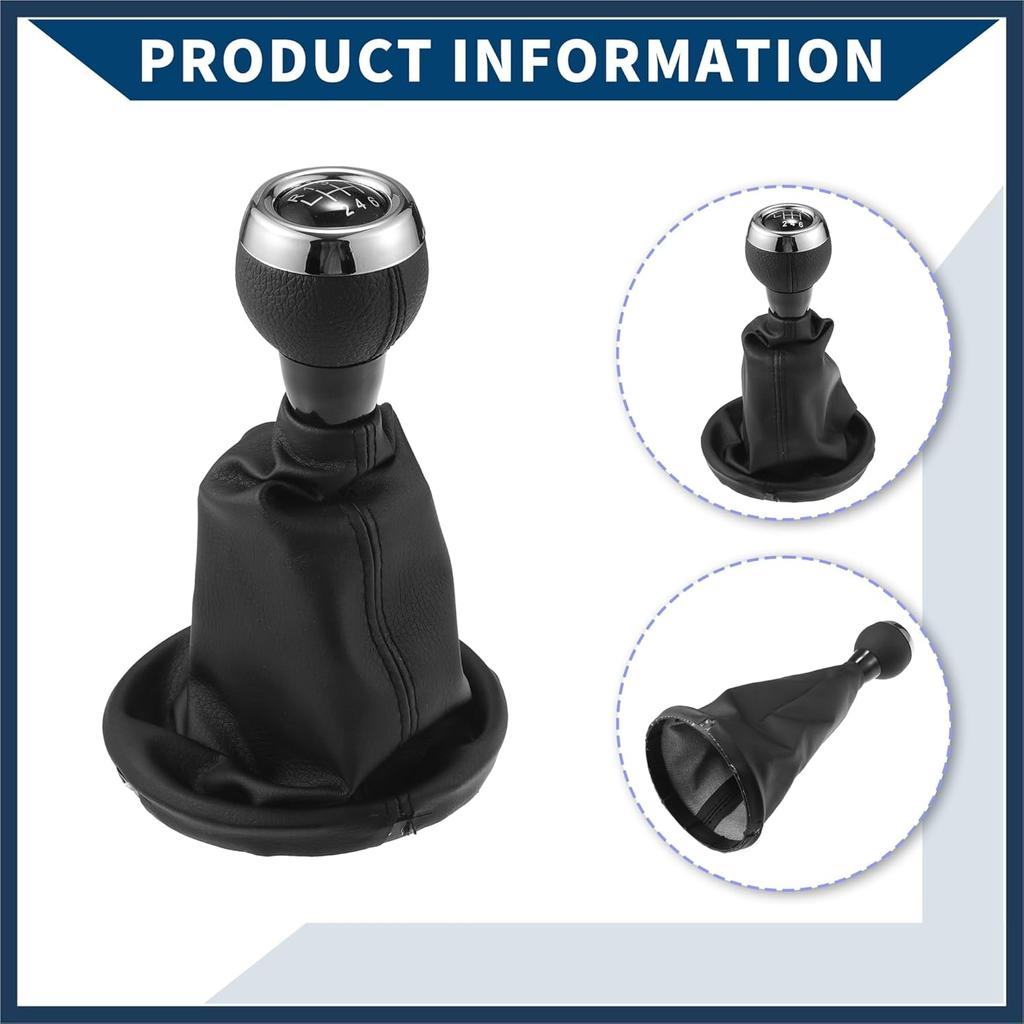 6 Speed Gear Shift Knob with Dust Cover for Mini Cooper R56 2006-2012 / Front Stick Shifter Lever Knob/Durable Plastic / 1 Pcs Black Stylish Design