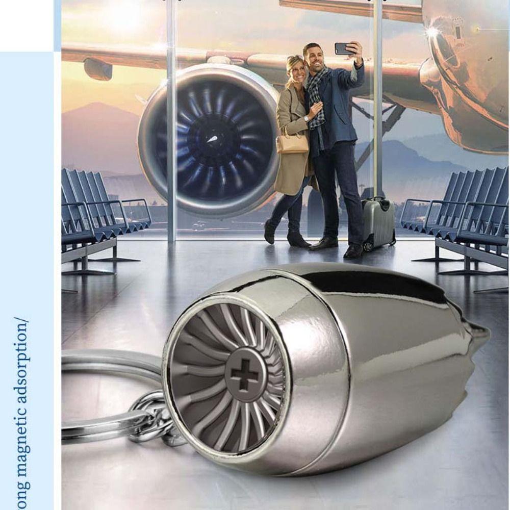 Cellphone Charm Aircraft Engine Key Chain Bag Decorative Mini Jet Engine Aviation Academy