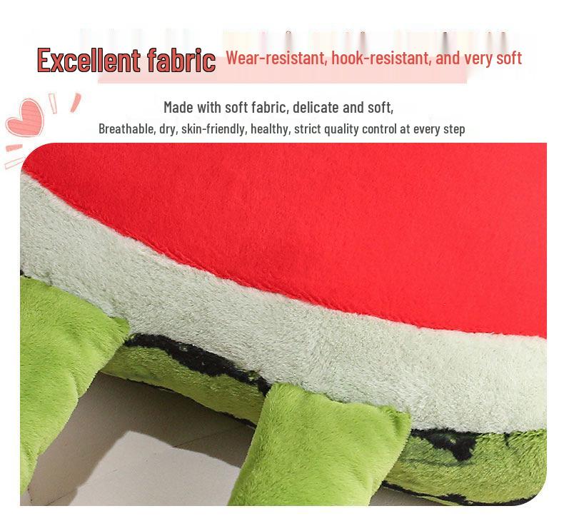 Cute Watermelon Plush Pillow - Home, Car, Sofa, or Dorm Backrest for Women's Comfort