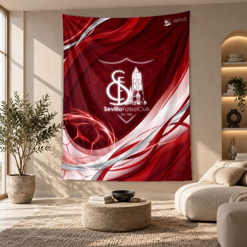 Decorative Tapestry,Sevilla FC Printed Wall Art, Lightweight Wall Hanging For Bedroom Background