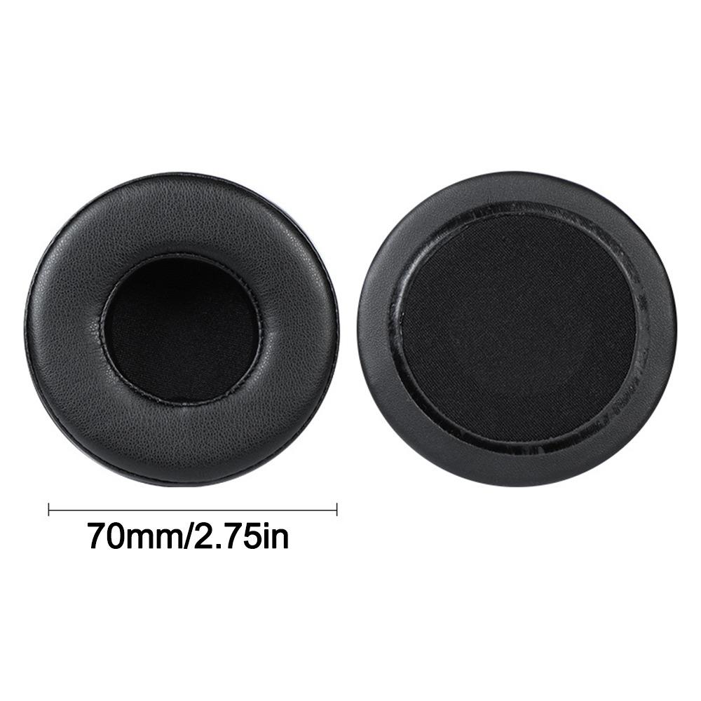 1Pair Round Ear Cushion Protein Leather Headphone Protective Cover Ear Pads  Headphones Accessories