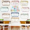 10 Pcs Parts of Speech Posters for Classroom, Boho Classroom Bulletin Board Decor for Elementary Middle High School, Grammar Educational Posters