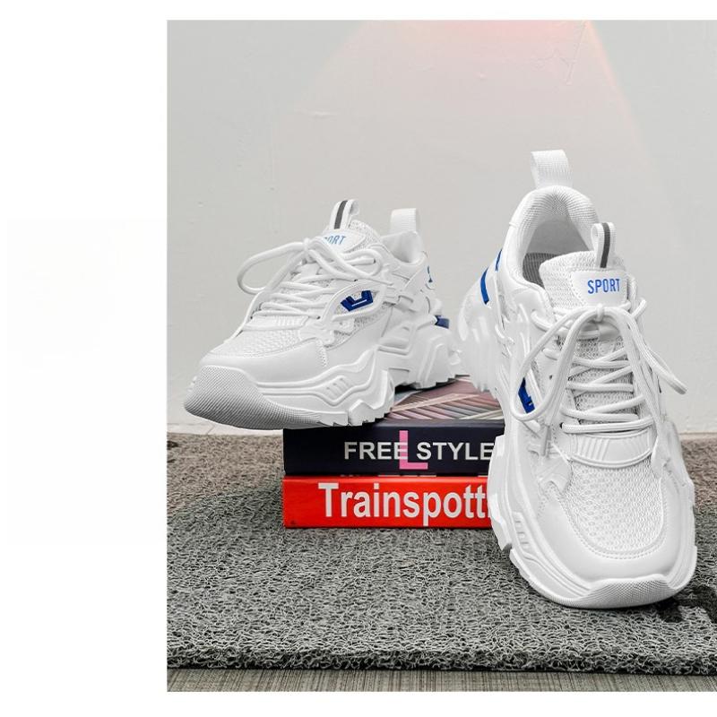 Four Season New Men's Student Height Increasing Shoe Thick Soled Casual Sports Shoe Soft Soled Comfortable Outdoor Running Shoes